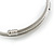 Fancy Charm (Heart, Crystal Bead) Flex Twisted Cable Cuff Bracelet In Silver Tone Metal - Adjustable - 17cm L - view 4