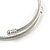 Fancy Charm (Tassel, Leaf, Crystal Beads) Flex Twisted Cable Cuff Bracelet In Silver Tone Metal - Adjustable - 17cm L - view 4