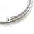 Fancy Charm (Tassel, Leaf, Crystal Bead) Flex Twisted Cable Cuff Bracelet In Silver Tone Metal - Adjustable - 17cm L - view 4