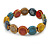 Multicoloured Ceramic Button Bead Stretch Bracelet - 17cm L
