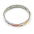 Multicoloured Geometric Pattern Stainless Steel Magnetic Bangle Bracelet with Six Magnets - 18cm L - view 4