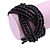 Black Glass Bead Plaited Flex Cuff Bracelet - Adjustable - view 3