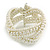 Wide White Glass Bead Plaited Flex Cuff Bracelet - Adjustable - view 5