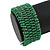Trendy Green Glass Bead Flex Cuff Bracelet - Adjustable - view 4