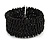 Trendy Black Glass Bead Flex Cuff Bracelet - Adjustable - view 4