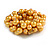Solid Chunky Yellow Glass Bead, Sea Shell Nuggets Flex Bracelet - 18cm L - view 3
