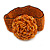 Statement Beaded Flower Stretch Bracelet In Burnt Orange - 18cm L - Adjustable - view 6