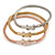 Set Of 3 Mesh Flex Bracelets with Crystal Cross Element in Gold/ Silver/ Rose Gold - 19cm L - view 6