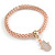 Set Of 3 Thick Mesh Flex Bracelets with Crystal Hamsa Hand Charm in Gold/ Silver/ Rose Gold - 19cm L - view 8