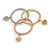 Set Of 3 Thick Mesh Flex Bracelets with Heart/ Tree Of Life Charm in Gold/ Silver/ Rose Gold - 19cm L - view 7