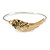 Vintage Inspired Gold/ Silver Tone Wing Bangle Bracelet - 19cm Long
