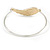 Vintage Inspired Gold/ Silver Tone Wing Bangle Bracelet - 19cm Long - view 3
