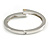 Rhodium Plated Gold Screw Element Oval Magnetic Bangle Bracelet - 18cm L - view 4