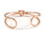 Modern Polished Knot Cuff Bangle Bracelet in Rose Gold Tone - 19cm Long - view 4