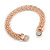 Stylish Mesh with Crystal Button Magnetic Bracelet - 19cm Long - view 4