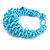 Chunky Glass Beads and Semiprecious Stone Bracelet In Light Blue - 18cm Long - view 5