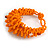 Chunky Glass Beads and Semiprecious Stone Bracelet In Orange - 17cm Long - Small - view 4