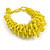 Chunky Glass Beads and Semiprecious Stone Bracelet In Lemon Yellow - 18cm Long - view 3