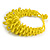 Chunky Glass Beads and Semiprecious Stone Bracelet In Lemon Yellow - 18cm Long - view 4
