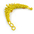 Chunky Glass Beads and Semiprecious Stone Bracelet In Lemon Yellow - 18cm Long - view 6