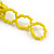 Chunky Glass Beads and Semiprecious Stone Bracelet In Lemon Yellow - 18cm Long - view 8
