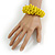 Chunky Glass Beads and Semiprecious Stone Bracelet In Lemon Yellow - 18cm Long - view 2