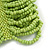 Wide Lime Green Glass Bead Flex Bracelet - Large - up to 22cm wrist - view 4