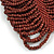 Wide Brown Glass Bead Flex Bracelet - Large - up to 22cm wrist - view 4