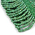 Wide Apple Green Glass Bead Flex Bracelet - Large - up to 22cm wrist - view 4