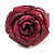 Statement Pink Snake Print Leather Rose Flower Flex Cuff Bangle Bracelet - Adjustable - view 3