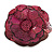 Statement Fuchsia Pink Snake Print Leather Flower Flex Cuff Bangle Bracelet - Adjustable - view 3