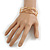 Modern Twisted Bar Cuff Bangle Bracelet In Polished Gold Tone - 18cm Long - view 3