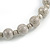 Silver-Tone Textured Bead Flex Bracelet - 18cm Long - view 3