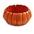 Lustrous Orange Wooden Flex Bracelet - up to 19cm L