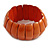 Lustrous Orange Wooden Flex Bracelet - up to 19cm L - view 3