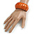 Lustrous Orange Wooden Flex Bracelet - up to 19cm L - view 2
