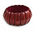 Lustrous Burgundy Red Wooden Flex Bracelet - up to 19cm L - view 3