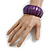 Lustrous Purple Wooden Flex Bracelet - up to 19cm L - view 2