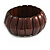 Lustrous Brown Wooden Flex Bracelet - up to 19cm L - view 3