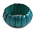 Lustrous Teal Green Wooden Flex Bracelet - up to 19cm L - view 4