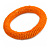 Orange Glass Bead Roll Stretch Bracelet - Adjustable - view 5