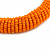 Orange Glass Bead Roll Stretch Bracelet - Adjustable - view 3