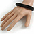 Black Glass Bead Roll Stretch Bracelet - Adjustable - view 2