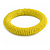 Banana Yellow Glass Bead Roll Stretch Bracelet - Adjustable - view 3