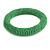Apple Green Glass Bead Roll Stretch Bracelet - Adjustable - view 3
