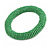 Apple Green Glass Bead Roll Stretch Bracelet - Adjustable - view 5