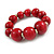 Cherry Red Graduated Wood Bead Flex Bracelet - 18cm Long - view 4