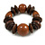 Statement Chunky Wood Bead Flex Bracelet in Brown - Medium - view 3