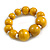 Yellow Graduated Wood Bead Flex Bracelet - 18cm Long - view 4