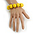 Banana Yellow Round Bead Wood Flex Bracelet - 19cm Long - view 3